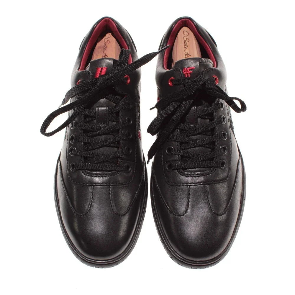 Piloti NWB Shift AF Corse Lace Up Driving Sneakers Size 7 US in Black Leather